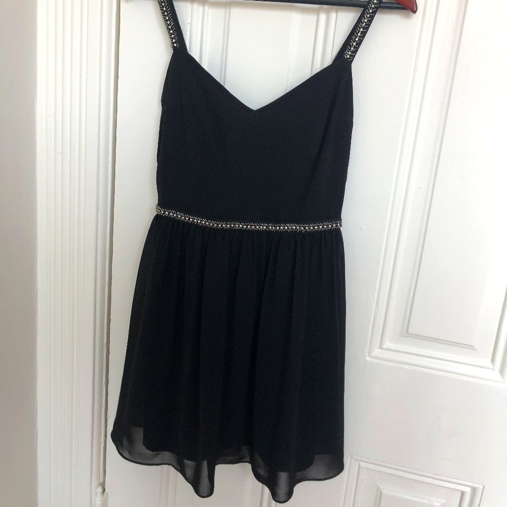 Beaded Open-Back Sweetheart Dress